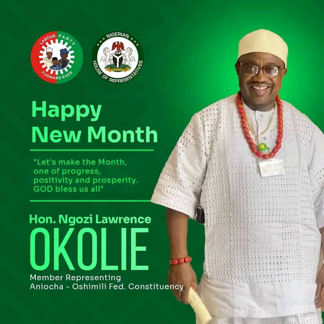 RT, HON . NGOZI LAWRENCE OKOLIE WISHES ANIOCHA/ OSHIMILI CONSTITUENTS A BOUNTIFUL HARVEST IN THE MONTH OF APRIL
